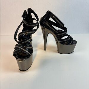 Black Strappy Platform pleasers heels